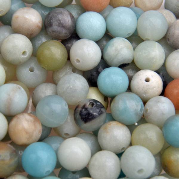 Edelsteen rond Amazoniet 8mm-Kraaltjes van Renate
