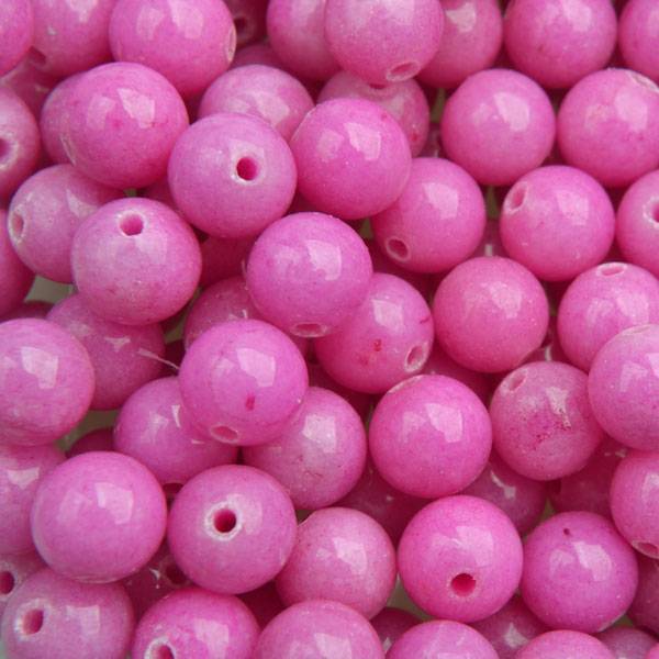 Edelsteen rond Jade Pink 8mm-Kraaltjes van Renate