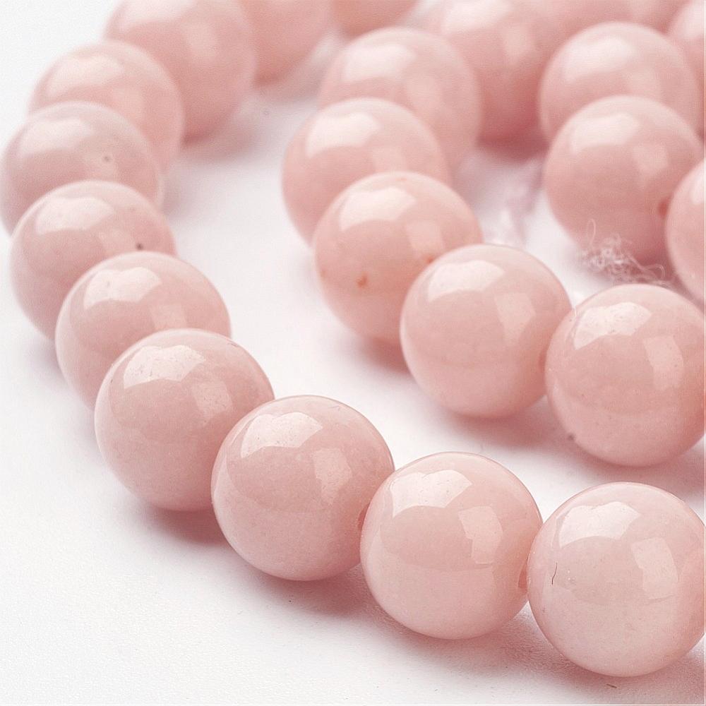 Edelsteen rond Jade Poederroze 8mm - per stuk-Kralen-Kraaltjes van Renate