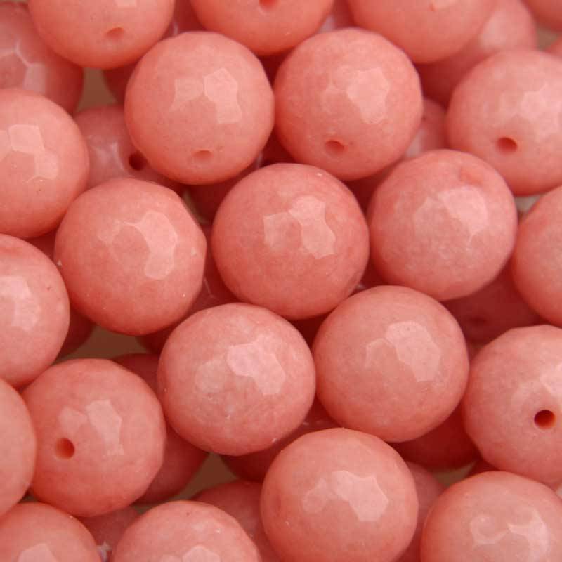 Edelsteen rond Jade peach facet 10mm-Kraaltjes van Renate