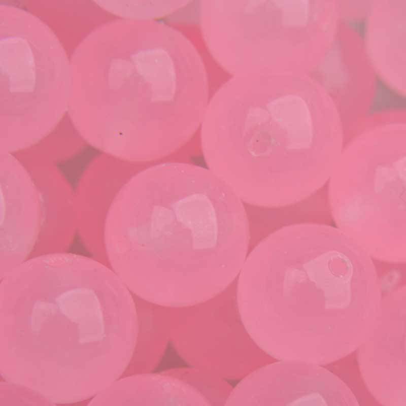 Edelsteen rond Jade roze 10mm-Kraaltjes van Renate