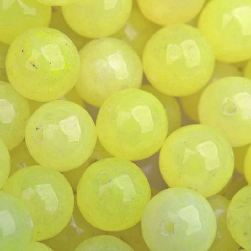 Edelsteen rond Jade yellow 10mm-Kraaltjes van Renate
