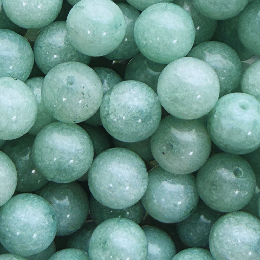 Edelsteen rond kraal Jade Licht Blauw 10mm - per stuk-Kralen-Kraaltjes van Renate