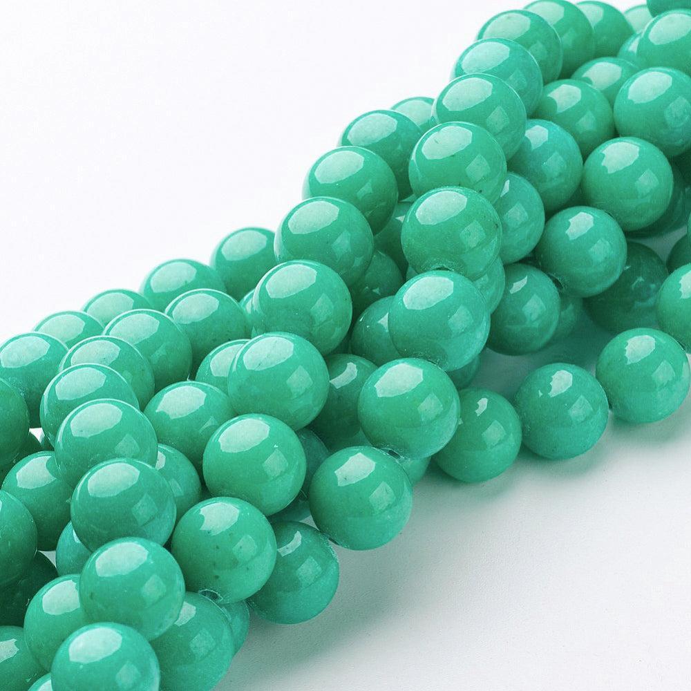 Edelsteen rond kraal Jade Turquoise 10mm - per stuk-Kralen-Kraaltjes van Renate