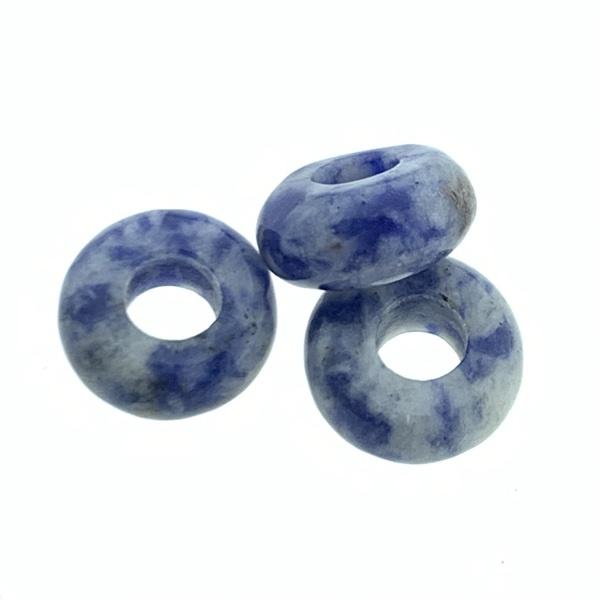 Edelsteen rondel Blue Spot Jasper 10x4,5mm Ø4mm-Kraaltjes van Renate