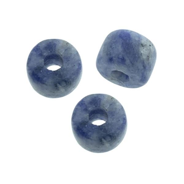 Edelsteen rondel Blue Spot Jasper 8x6mm Ø2,5mm-Kraaltjes van Renate