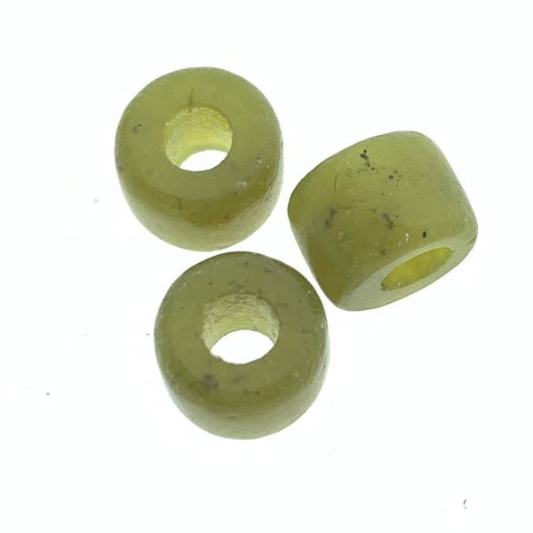 Edelsteen rondel Jade olijfgroen 8x6mm Ø2,5mm-Kraaltjes van Renate