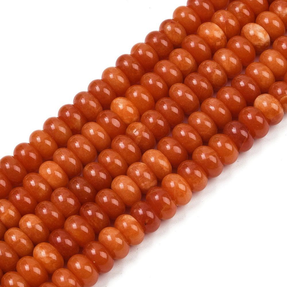 Edelsteen rondel kraal Jade Cognac Bruin 10x6mm - per stuk-Kralen-Kraaltjes van Renate