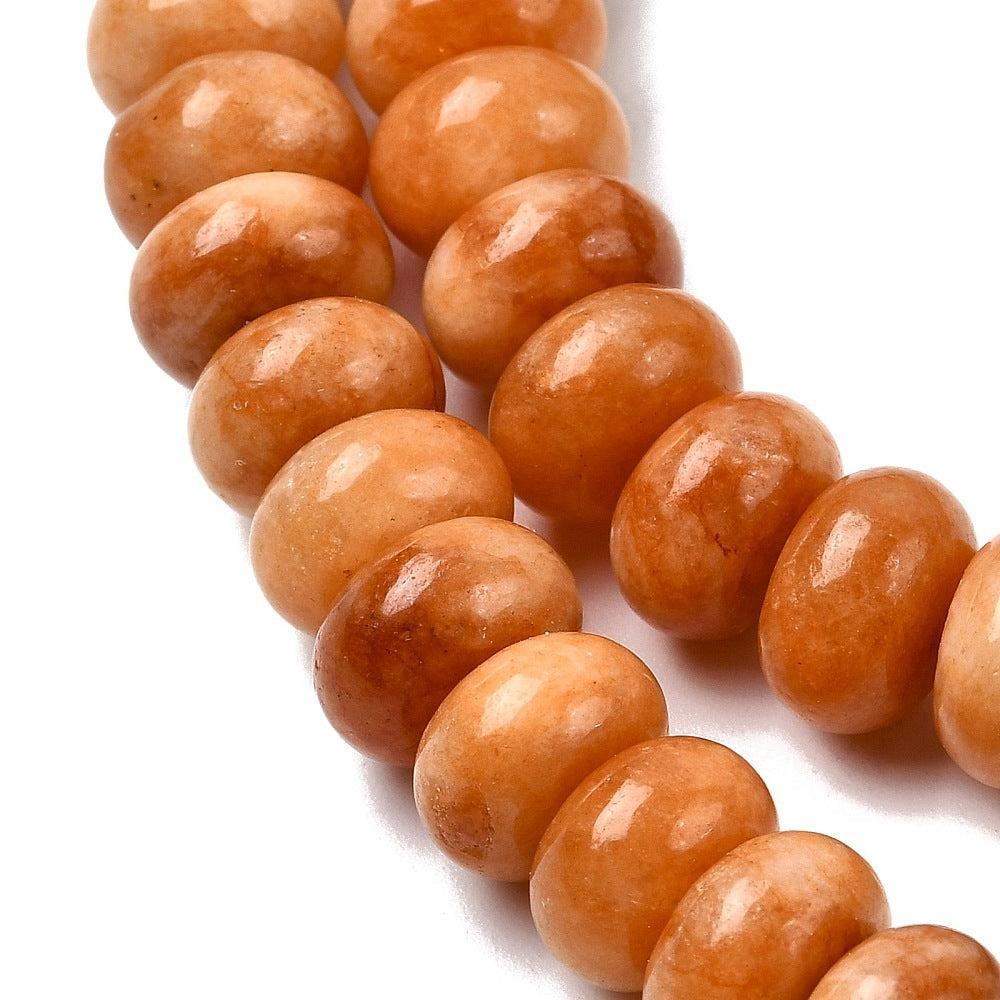 Edelsteen rondel kraal Jade Peach Bruin 10x6mm - per stuk-Kralen-Kraaltjes van Renate