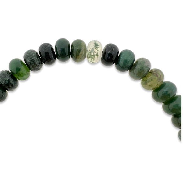 Edelsteen rondelle agaat moss 8x5mm- 8 stuks-Kralen-Kraaltjes van Renate