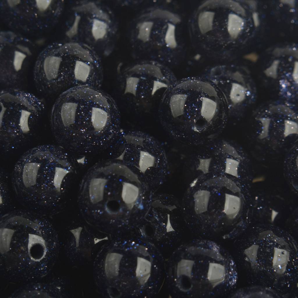 Edelsteen synthetische Blue goldstone kraal rond 8mm-Kraaltjes van Renate