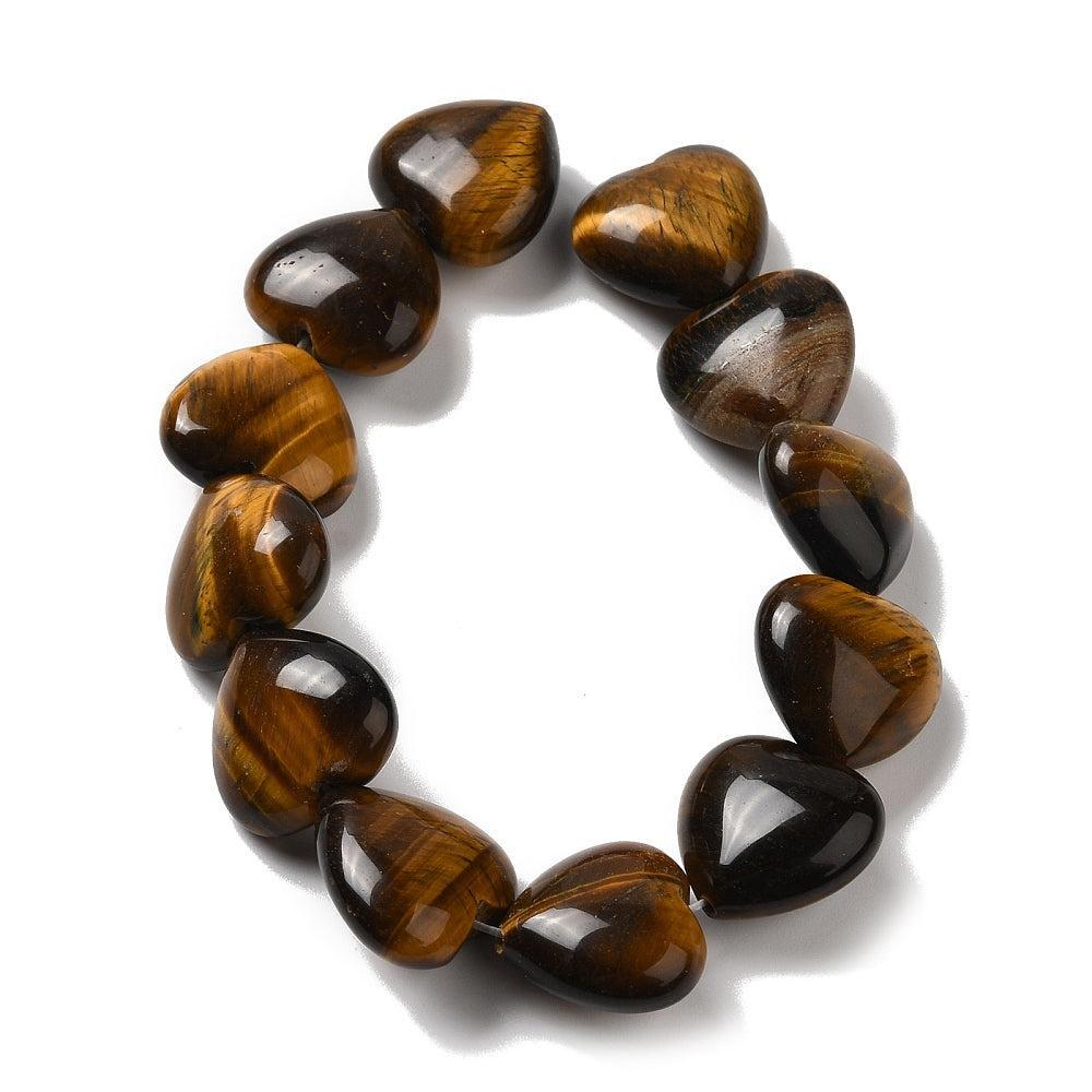 Edelsteen tijgeroog 15mm Hartje - per stuk-Kralen-Kraaltjes van Renate