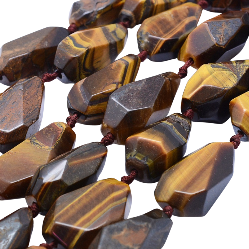 Edelsteen tijgeroog 41mm Facted Teardrop - per stuk-Kralen-Kraaltjes van Renate