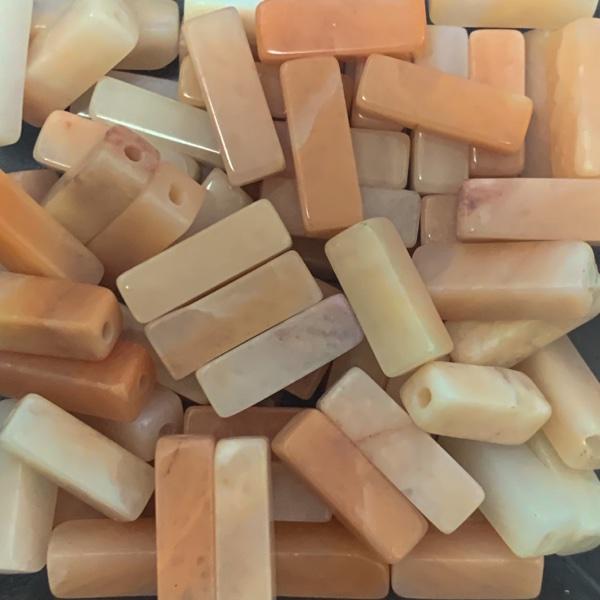Edelsteen tube kraal rechthoek Pink Aventurine 13x5mm-Kraaltjes van Renate