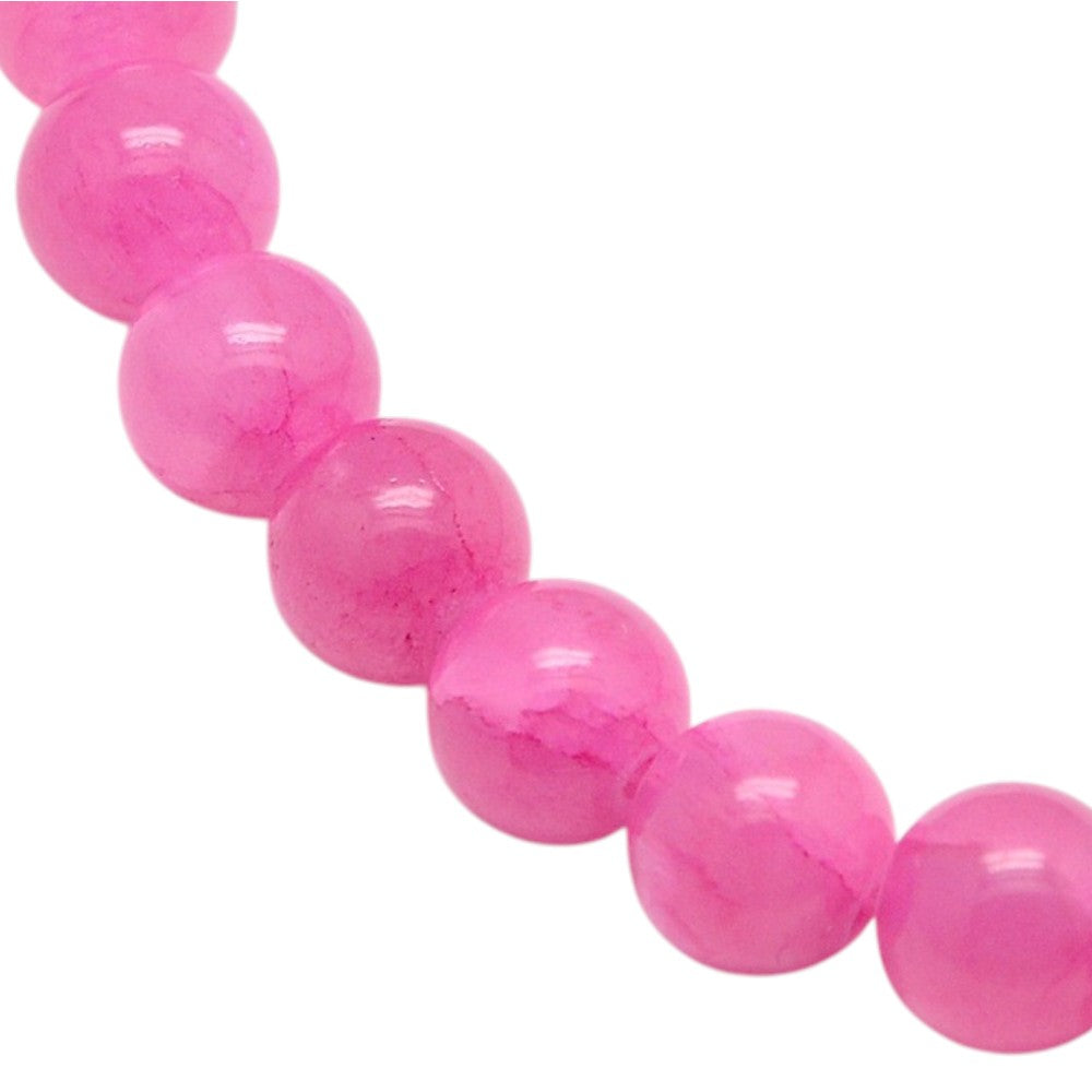 Edelstenen Roze Jade Rondel 6mm - ±25 stuks-Kralen-Kraaltjes van Renate
