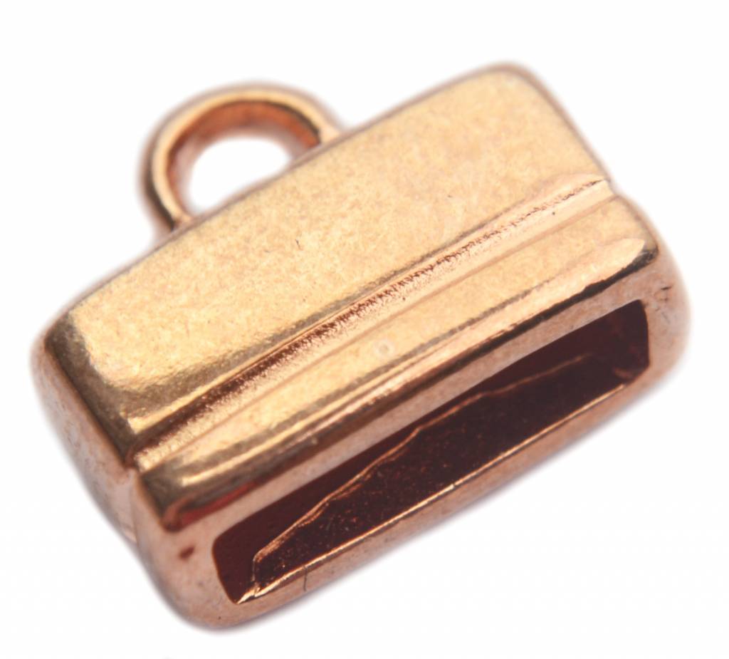 Eindkap 10x2.5mm Rosegoud DQ-Kraaltjes van Renate