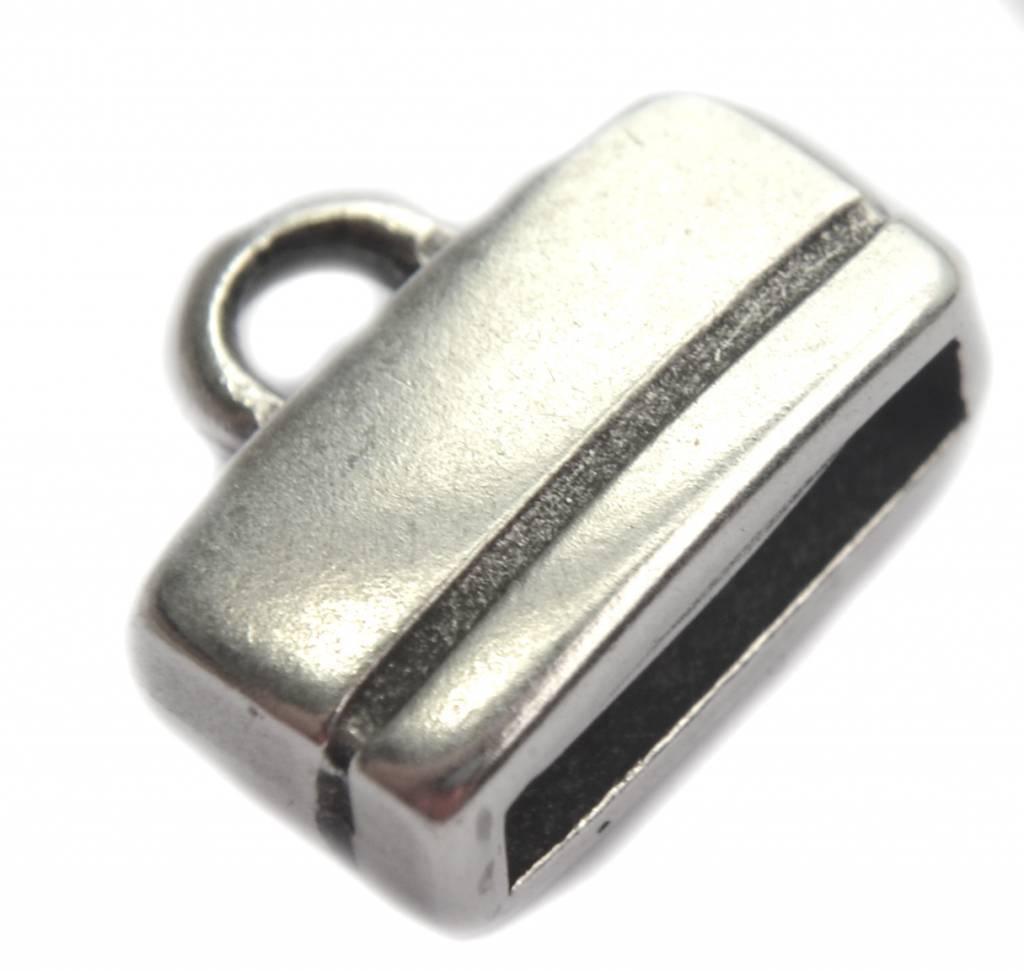 Eindkap 10x2.5mm Zilver DQ-Kraaltjes van Renate