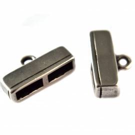 Eindkap 2 gaten van 10x4mm Zilver DQ 26mm-Kraaltjes van Renate