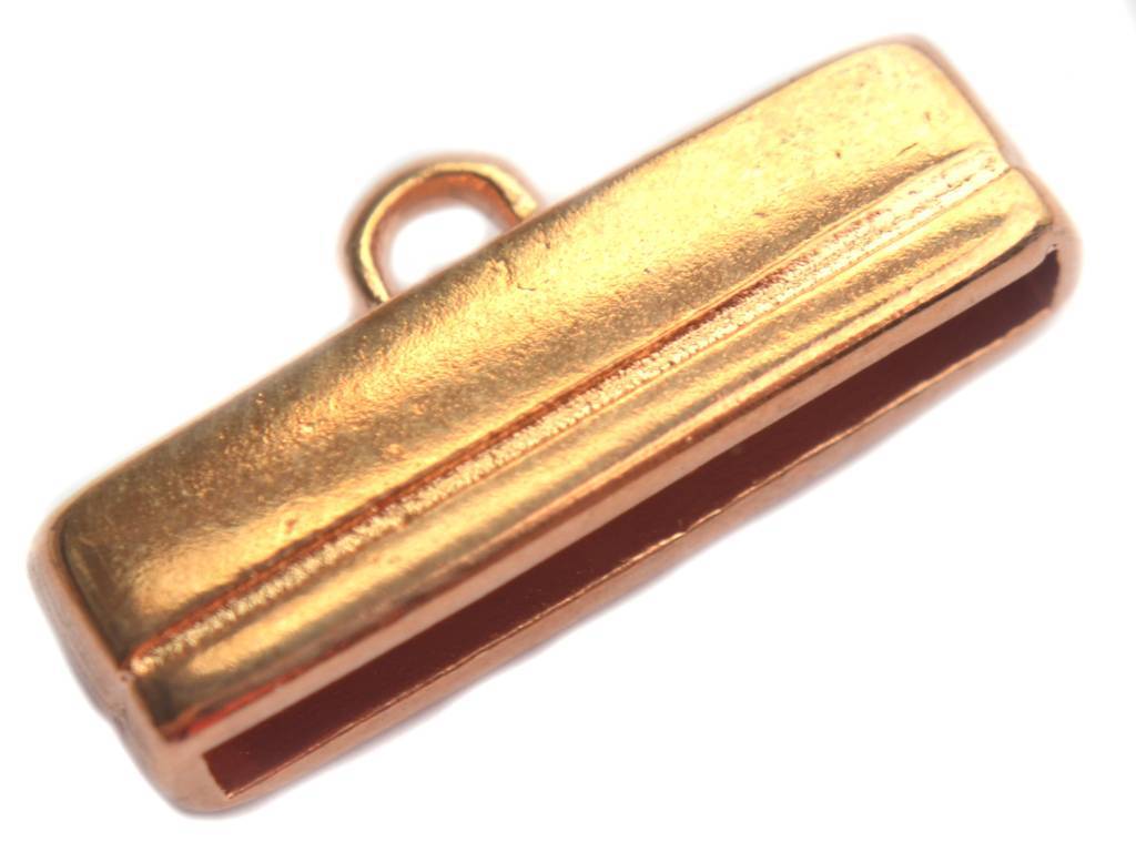 Eindkap 20x2.5mm Rosegoud DQ-Kraaltjes van Renate