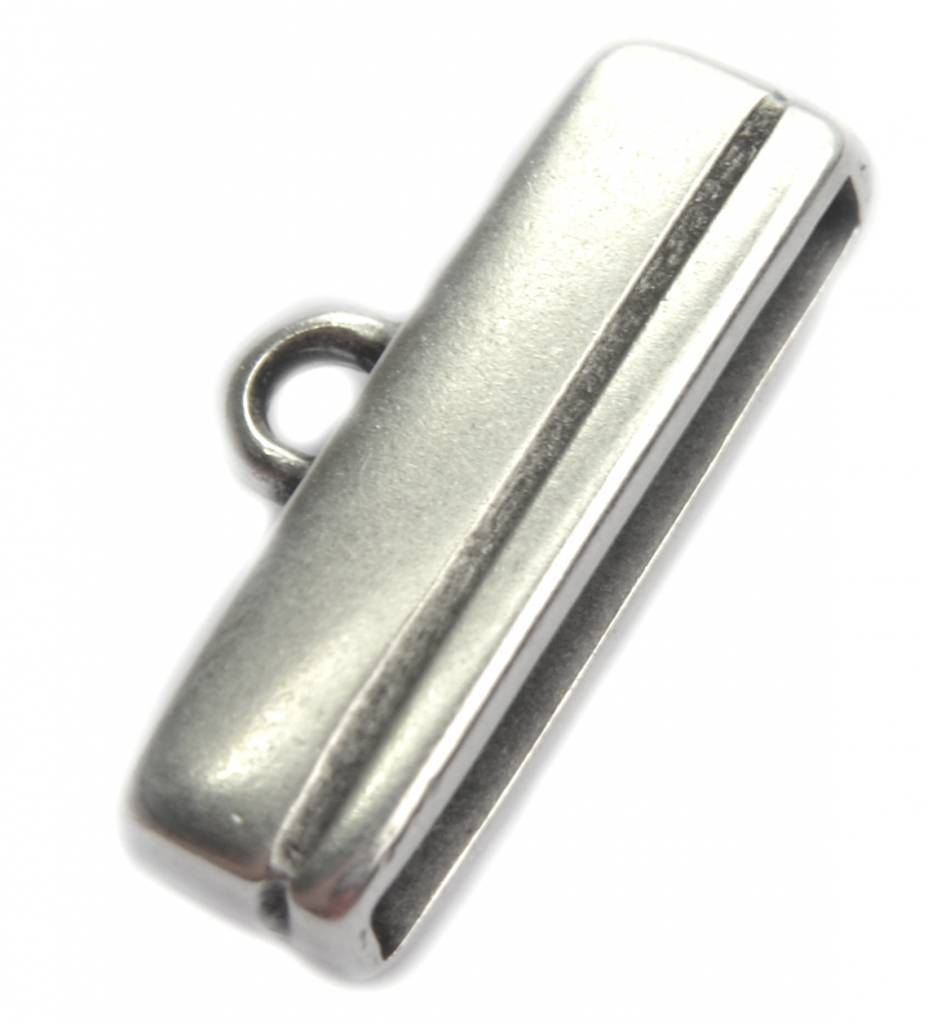 Eindkap 20x2.5mm Zilver DQ-Kraaltjes van Renate