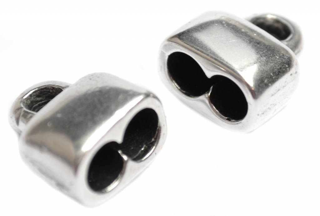 Eindkap 2x Ø5mm Zilver DQ 13x15mm-Kraaltjes van Renate
