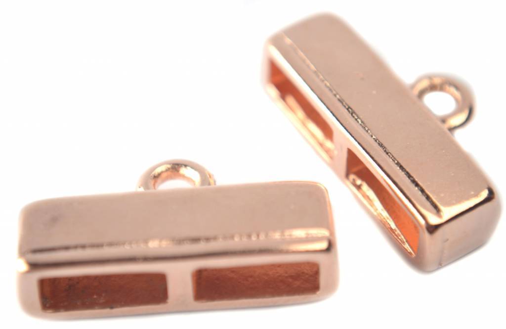 Eindkap 2x10mm Roségoud DQ-Kraaltjes van Renate