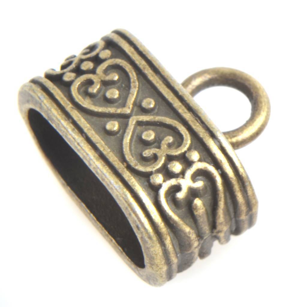 Eindkap Ø11x7mm Brons 15x13mm-Kraaltjes van Renate