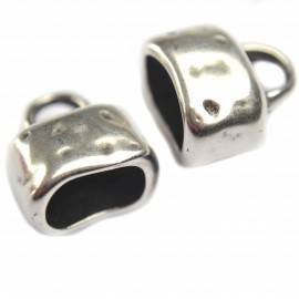Eindkap Ø10x6mm metaal zilver DQ-Kraaltjes van Renate