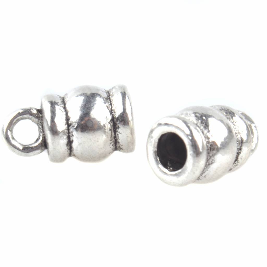 Eindkap Ø2mm Zilver 10x3,5mm - 4 stuks-Kraaltjes van Renate