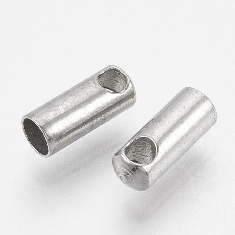Eindkap Ø2mm zilver RVS 7x2,5mm - per stuk-Onderdelen-Kraaltjes van Renate