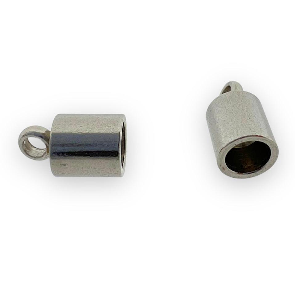 Eindkap Ø3mm zilver RVS 11x7mm-onderdelen-Kraaltjes van Renate