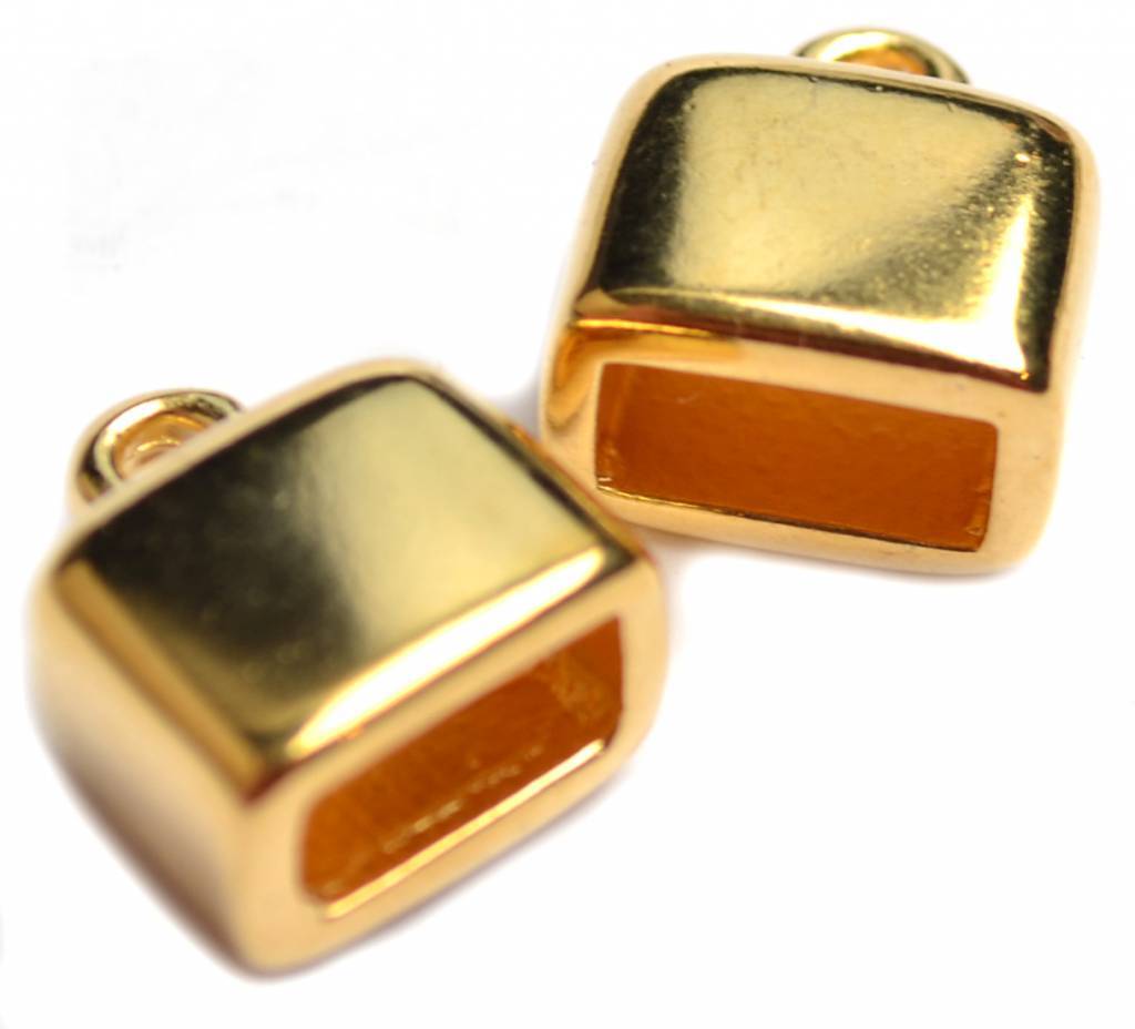 Eindkap Ø8x4mm Goud DQ 13x11mm-Kraaltjes van Renate