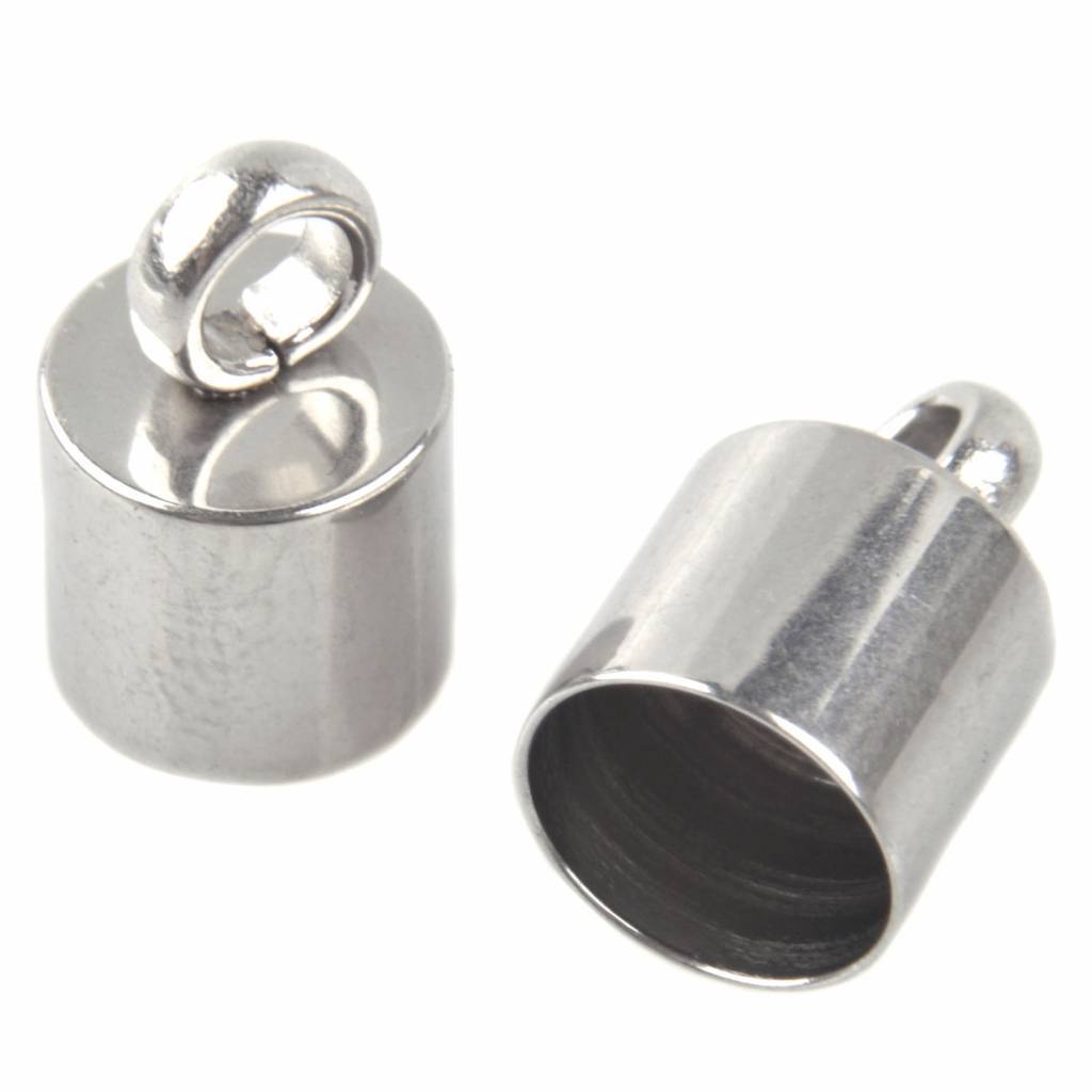 Eindkap Ø4mm RVS 9,5x5mm - 2 stuks-Kraaltjes van Renate