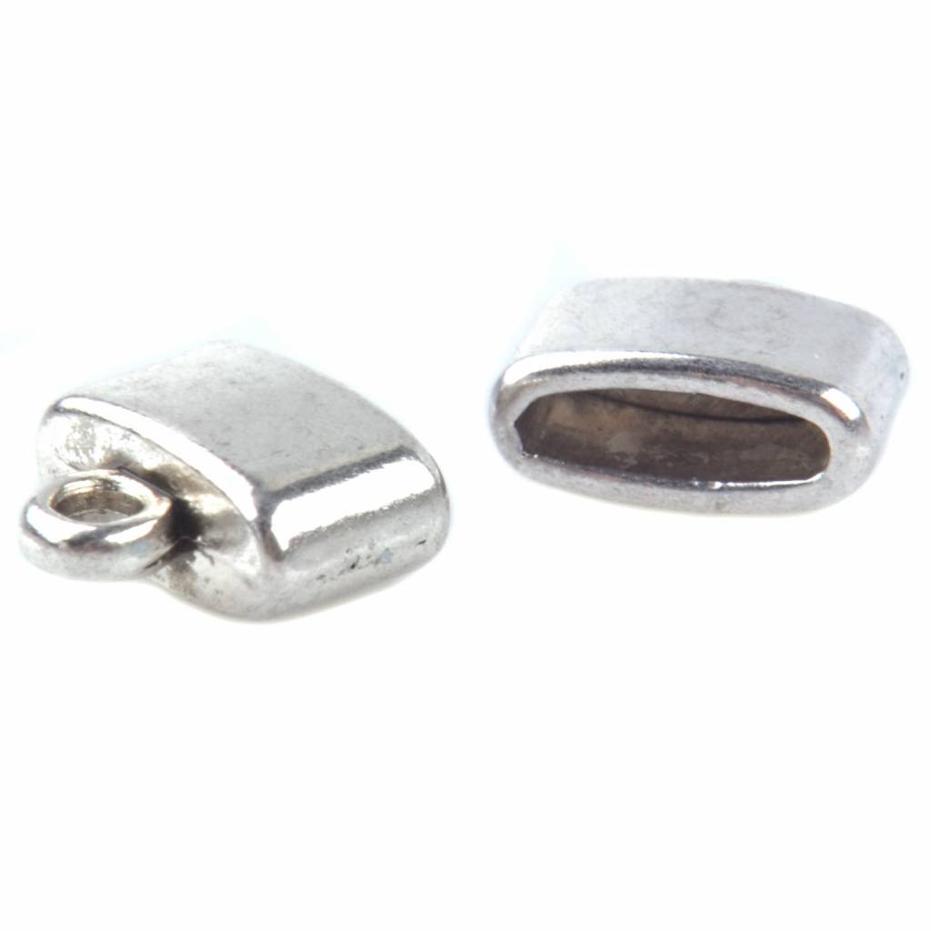 Eindkap Ø9x3mm Zilver 10x11mm - 6 stuks-Kraaltjes van Renate