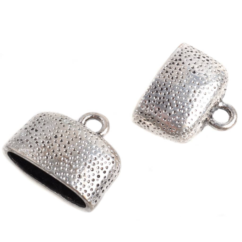 Eindkap XL Ø24x10mm zilver 28x24mm-Kraaltjes van Renate