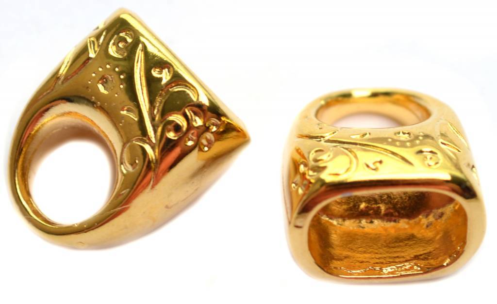 Eindkap bloemen Ø10x6mm Goud DQ-Kraaltjes van Renate