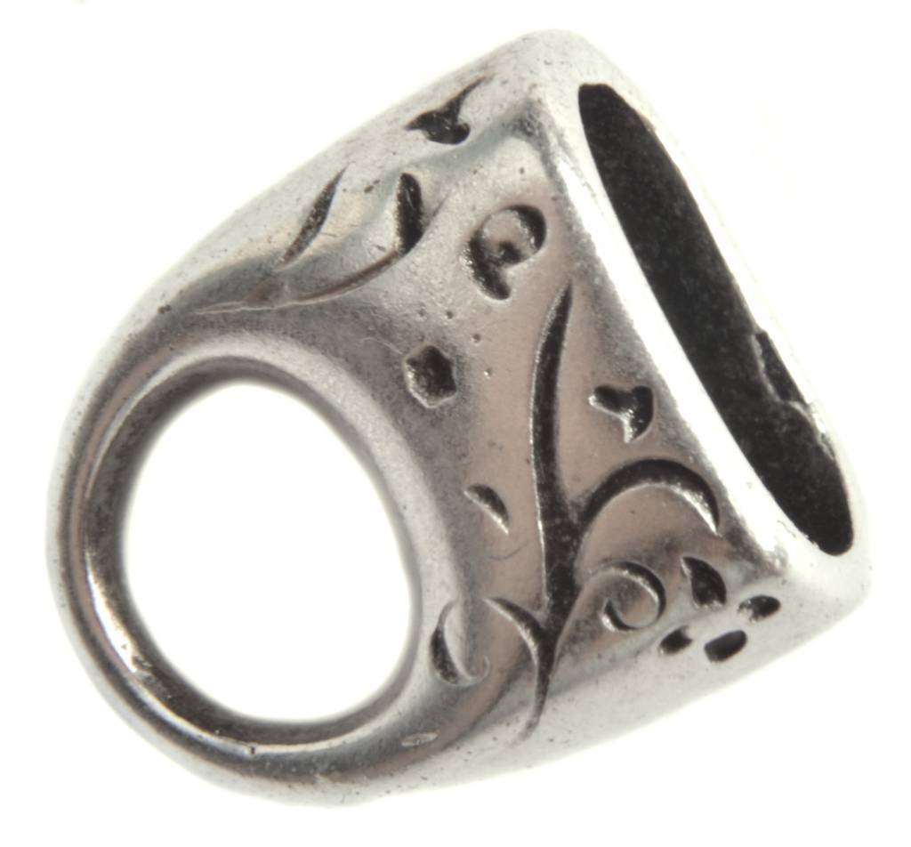 Eindkap bloemen Ø10x6mm Zilver DQ-Kraaltjes van Renate