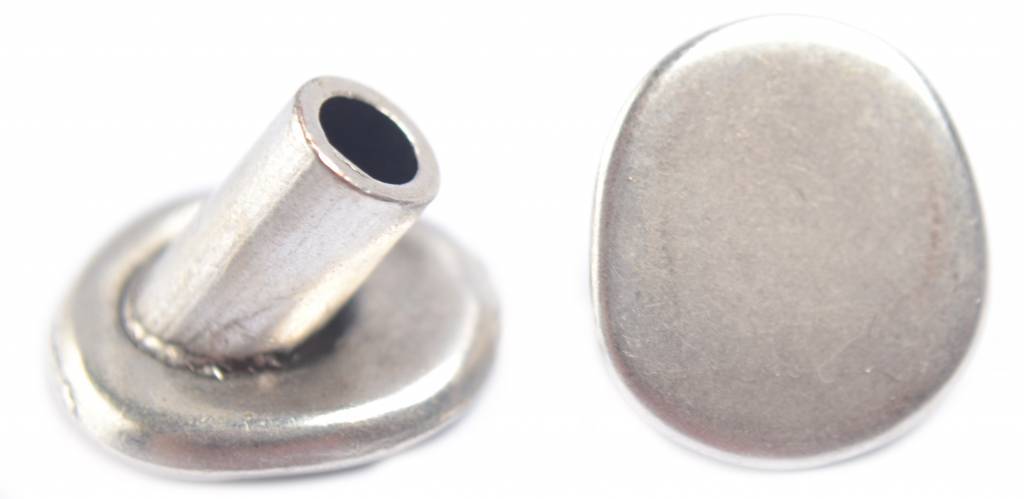 Eindkap button Ø4mm zilver DQ 16mm-Kraaltjes van Renate