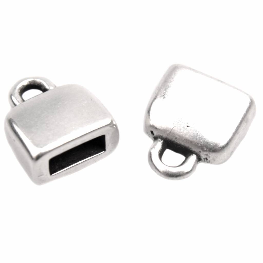 Eindkap glad 5x2mm Zilver DQ-Kraaltjes van Renate