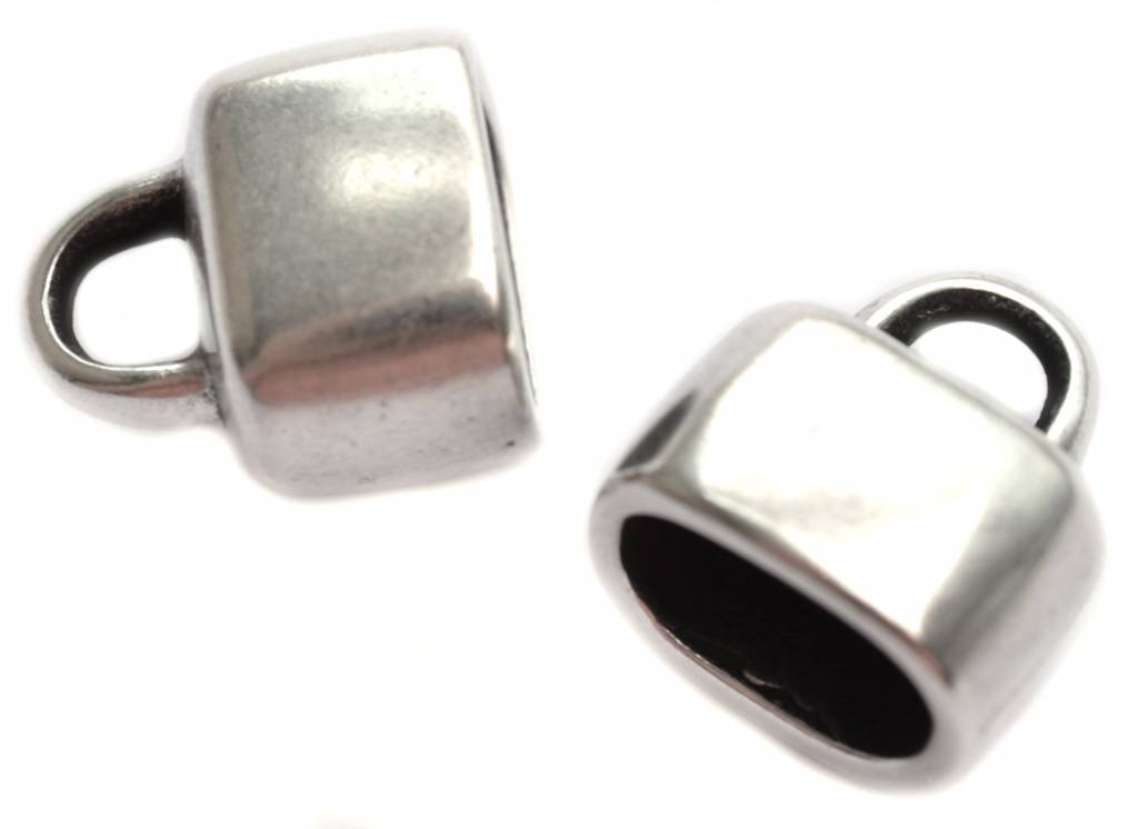 Eindkap glad Ø10x6mm Zilver DQ-Kraaltjes van Renate