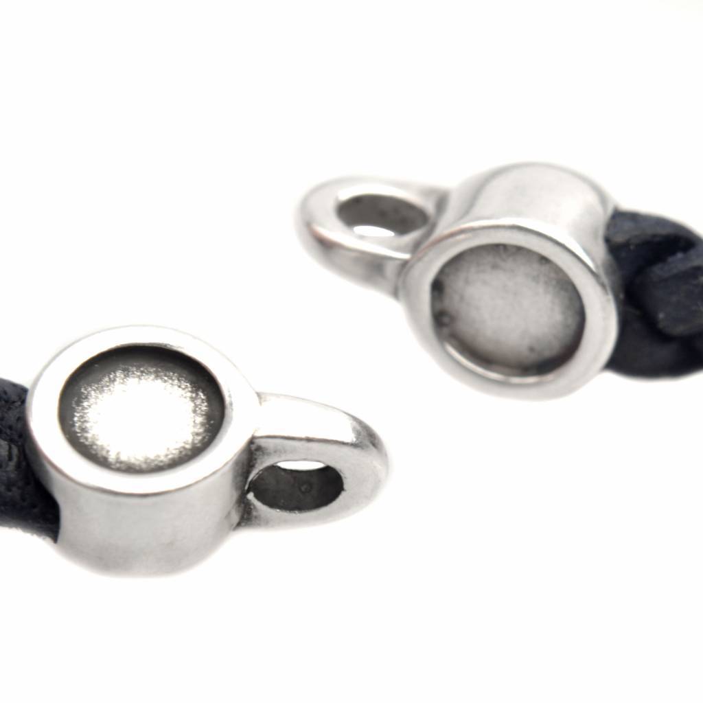 Eindkap met setting voor ss20 swarovski 5x2mm Zilver DQ-Kraaltjes van Renate