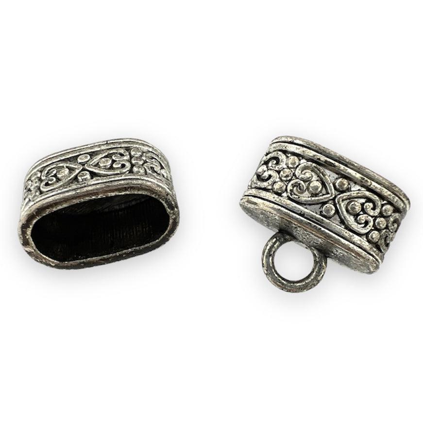 Eindkap motief Ø10x12mm Zilver 13x15-onderdelen-Kraaltjes van Renate