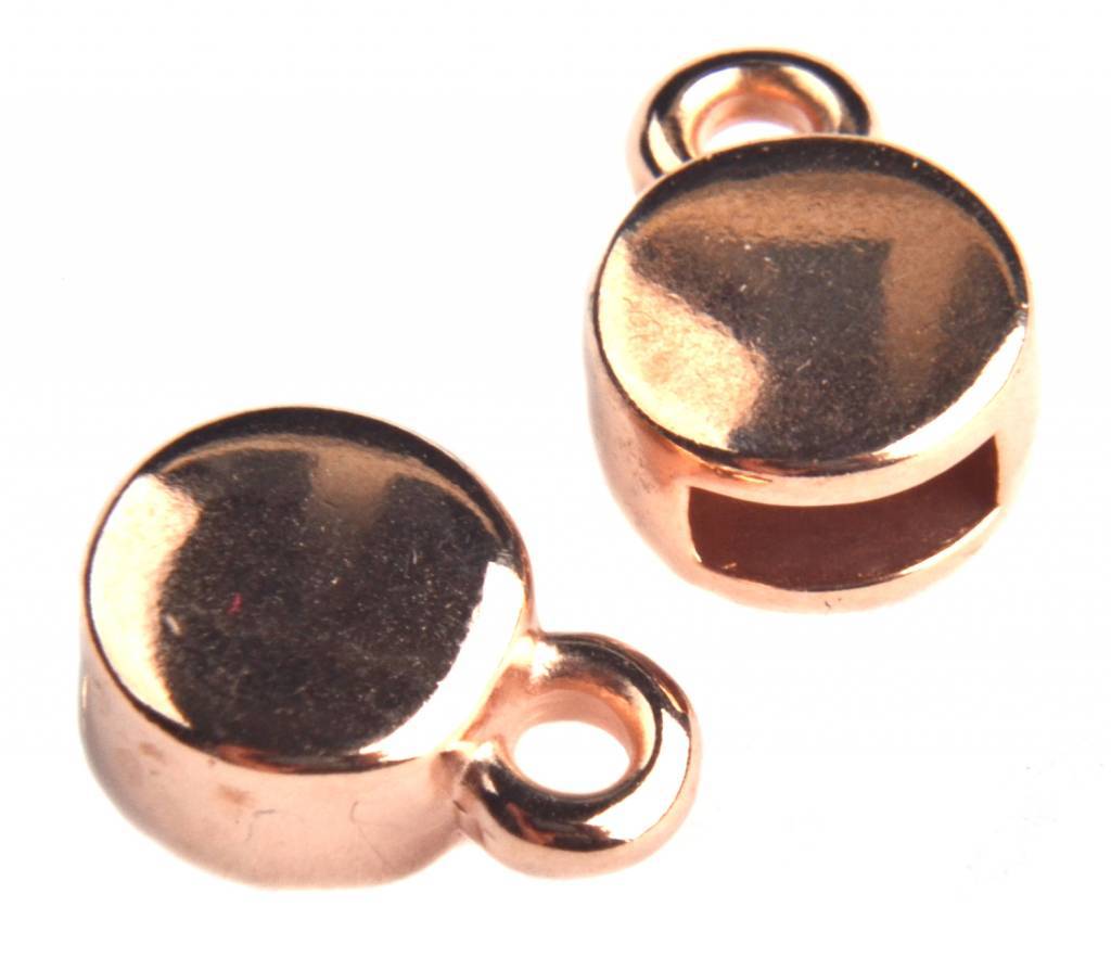 Eindkap rond Ø5x2mm Rosegoud DQ-Kraaltjes van Renate