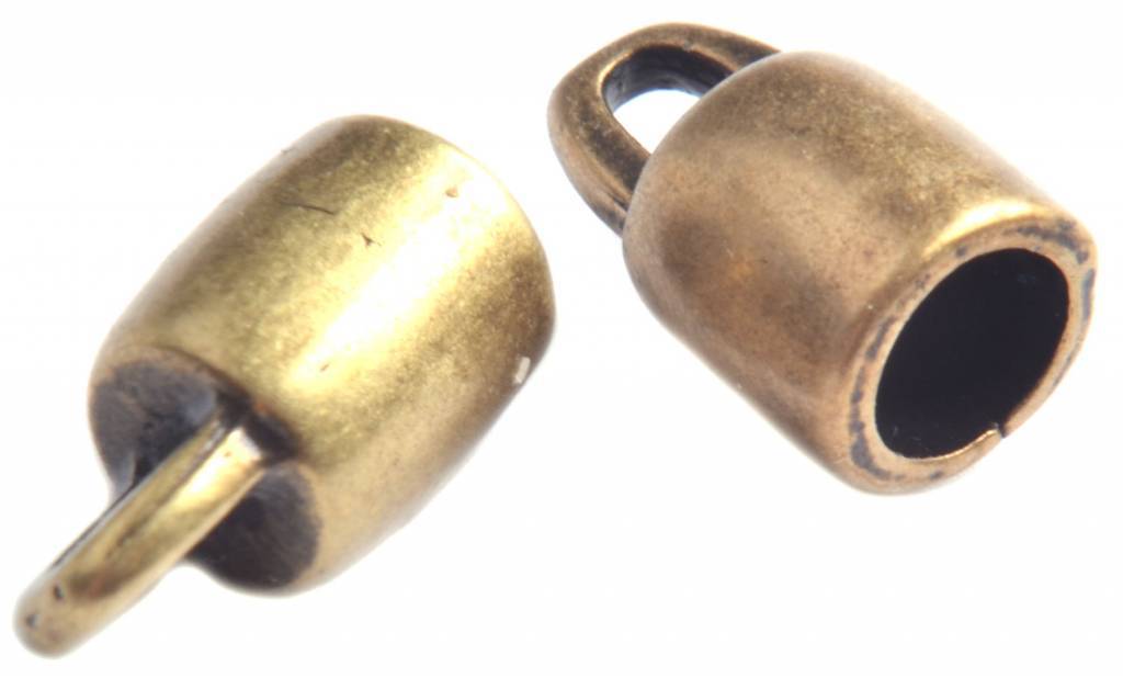 Eindkap rond Ø6mm Brons DQ-Kraaltjes van Renate