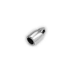 Eindkap rond RVS zilver 6x10mm-onderdelen-Kraaltjes van Renate