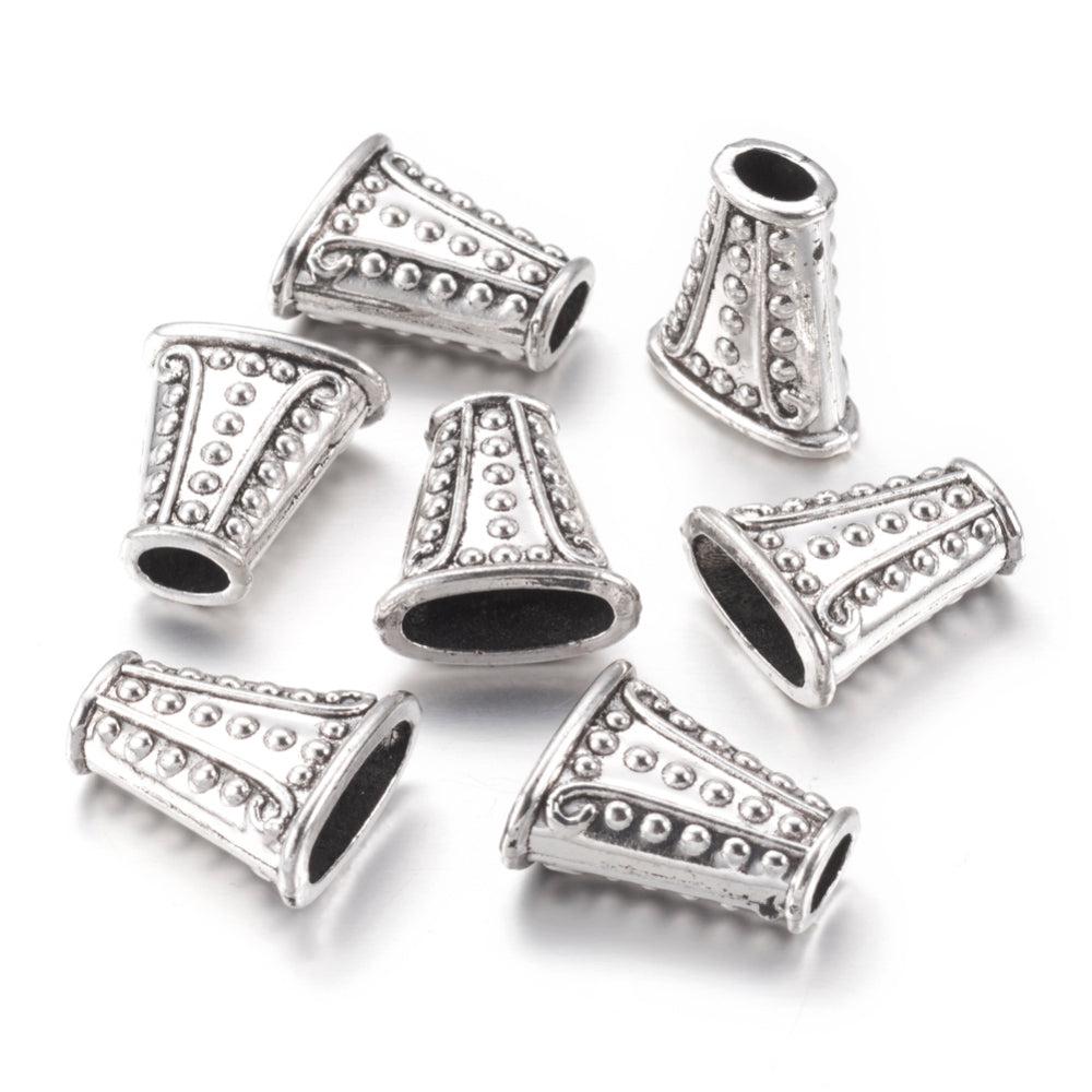 Eindkap voor kwast 85x5mm zilver- 15.5x16x9mm-bedels-Kraaltjes van Renate