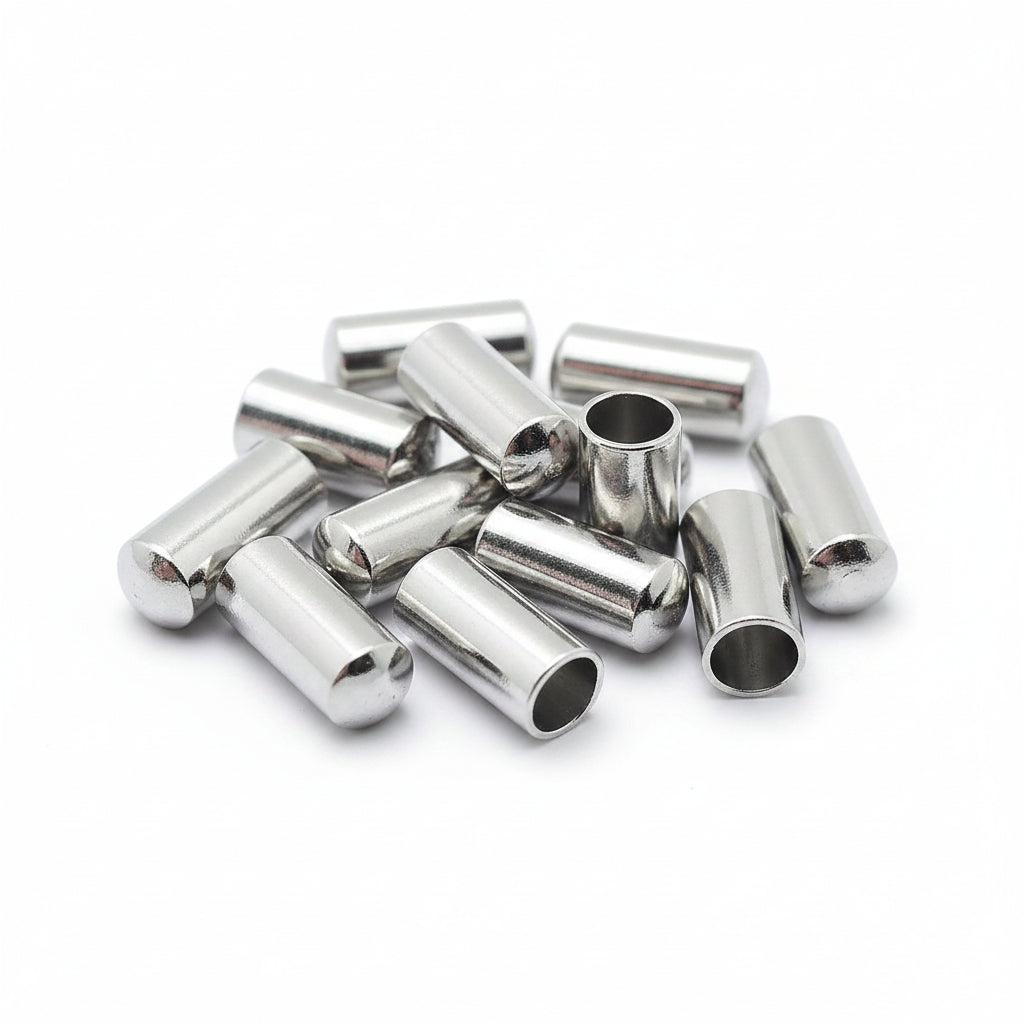Eindkapje Cilinder Zilver 3mm - per stuk