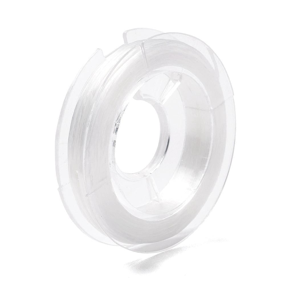 Elastiek Plat Nylon Wit 0.8mm - 10 meter-Koord-Kraaltjes van Renate