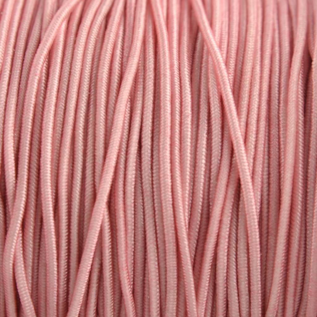 Elastiek poeder roze 1mm - 3m-Kraaltjes van Renate