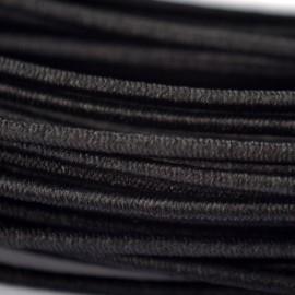 Elastiek zwart 1mm - 7,5 meter-Kraaltjes van Renate